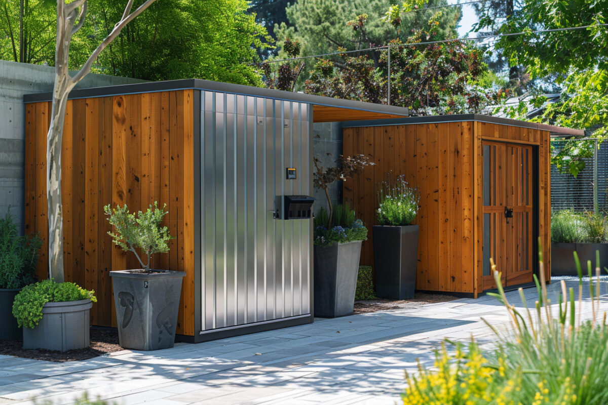 Comparaison des avantages : abri de jardin en métal versus bois