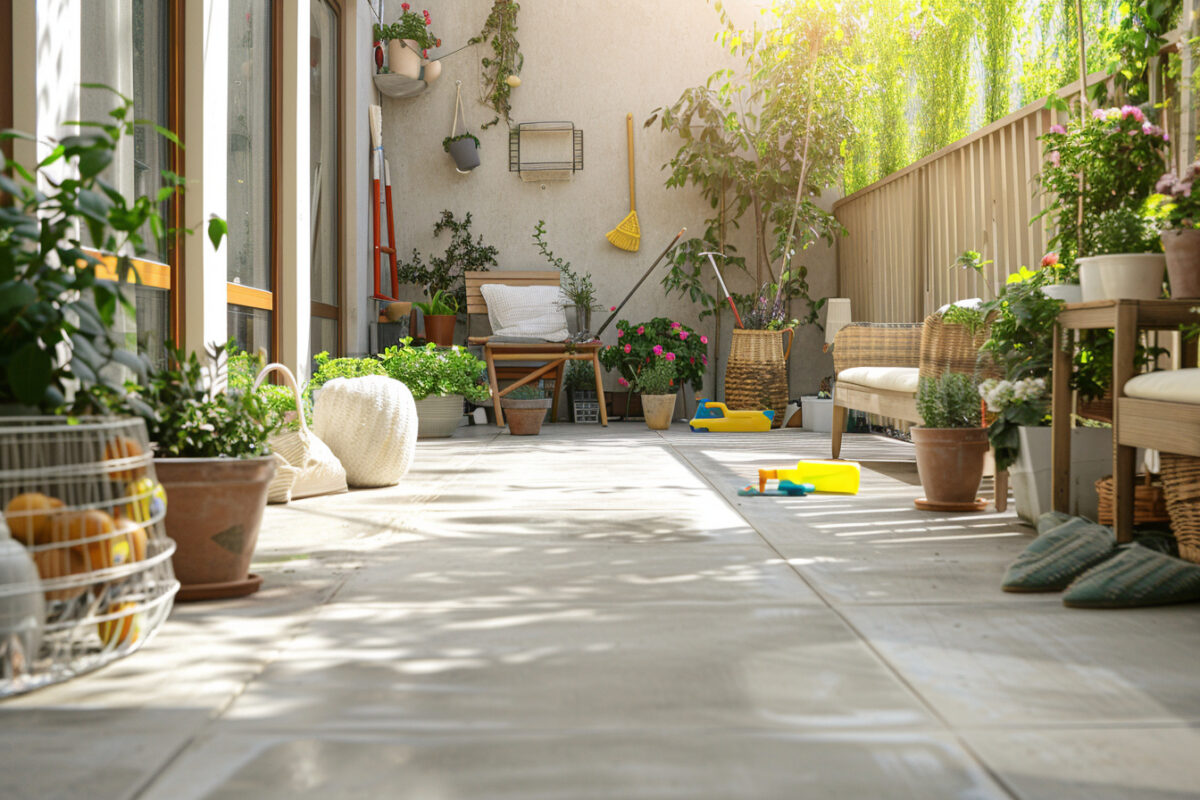 Entretien d’une terrasse en béton : les étapes clés à suivre