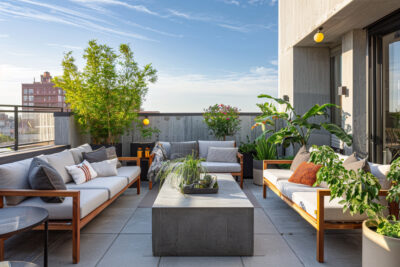 Intégrer des éléments de design à votre terrasse en béton