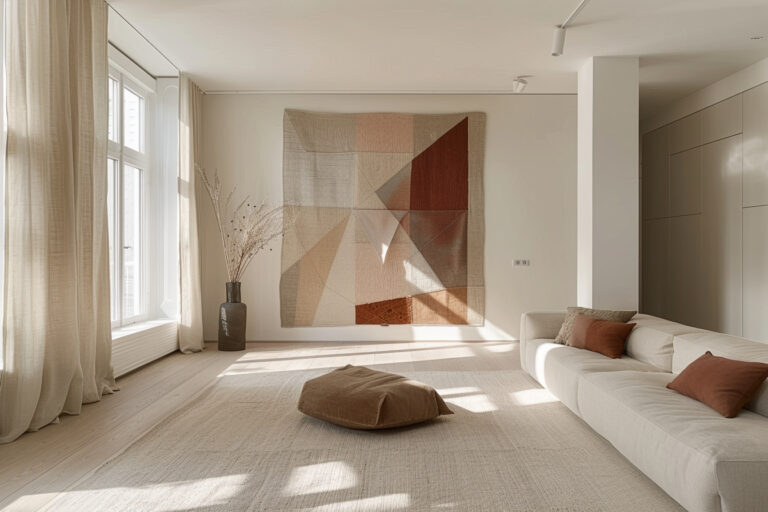 Tapisserie Murale En Laine Design Yves Marion - Création Moderne Unique, Neuve