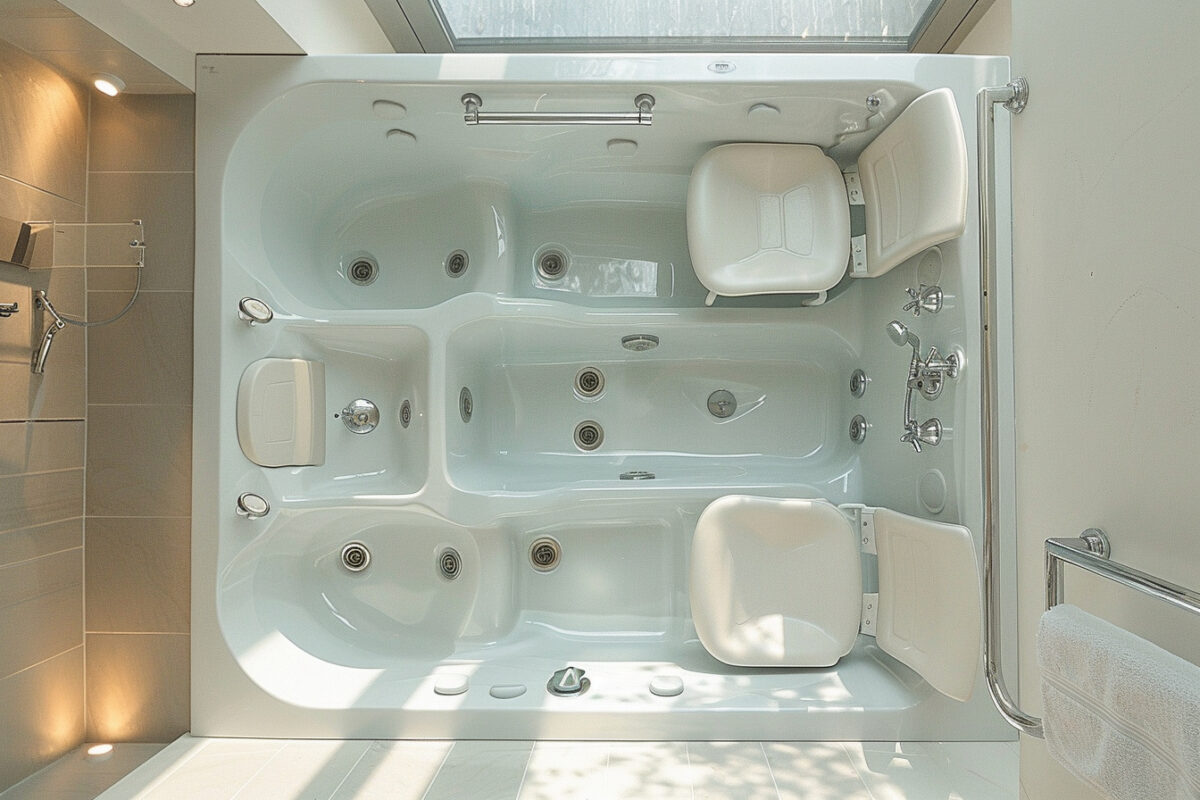 La baignoire à porte pour les utilisateurs handicapés : des adaptations essentielles