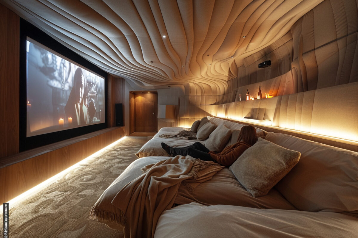 Les avantages acoustiques d’un plafond tendu dans un home cinéma