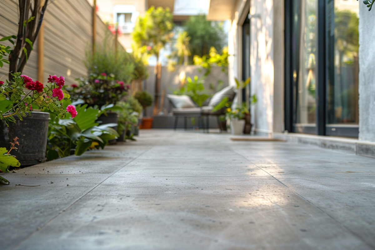 Les avantages d’une terrasse en béton face à d’autres matériaux