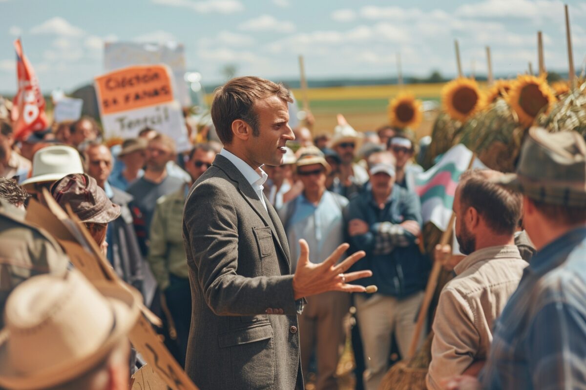 Un rassemblement d'agriculteurs secoue Bergerac lors de la visite présidentielle : une manifestation silencieuse qui parle fort