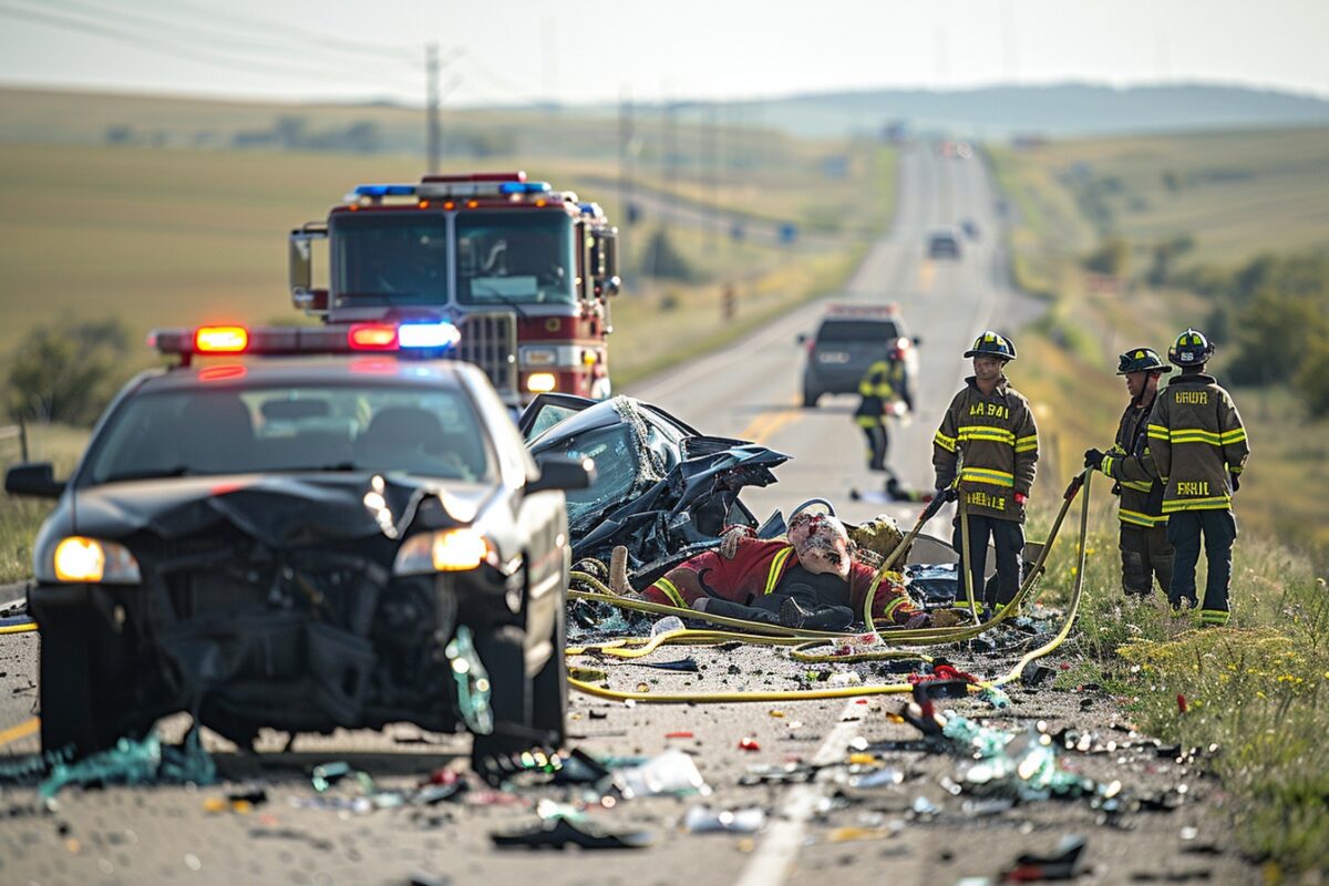 Voici les détails de l'accident de la route près de Perpignan : une collision frontale effroyable qui a laissé trois blessés, dont deux gravement touchés